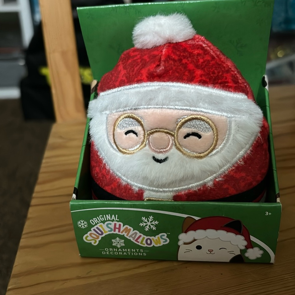 Squishmallow Mini Santa Claus Nick Christmas Plush Ornament Size 4.5" 2021